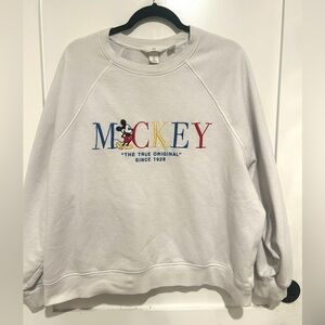 H&M x MICKEY Mickey Mouse Embroidered Sweatshirt SIZE MEDIUM